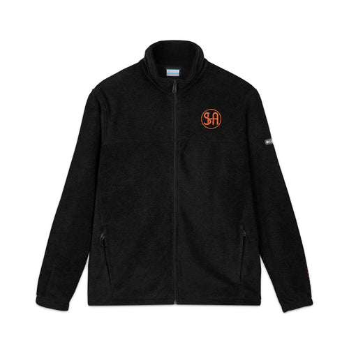 Columbia Fleece Jacket with Orange Monogram Embroidery